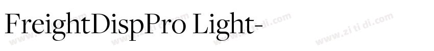 FreightDispPro Light字体转换